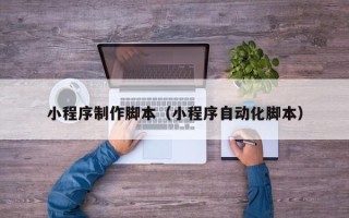 如东小程序制作脚本（小程序自动化脚本）